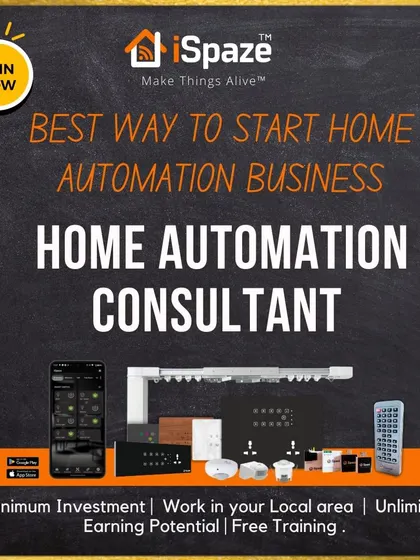 The best way to start your own home automation business is by becoming a consultant with us. This model requires minimum investment and offers free training, allowing you to work in your local area with unlimited earning potential.