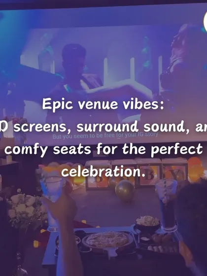 Epic venue vibes are standard here. Every theater is equipped with a huge HD screen, powerful surround sound, and comfy seats to ensure the perfect celebration and an immersive viewing experience.