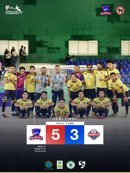 The semi-final result that booked our ticket to the final. A hard-fought 5-3 victory against a tough Corbett FC side.