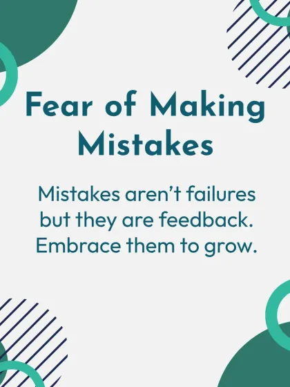 A common block is the fear of making mistakes. I teach my students that mistakes are not failures; they are feedback. Embracing them is essential for growth.