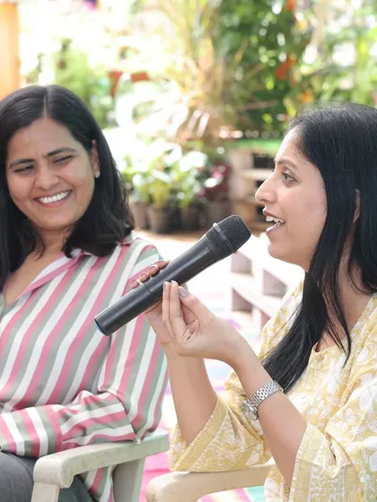A moment of shared laughter and conversation during an influencer meet and greet I hosted. My goal is to create a warm, welcoming atmosphere where people feel comfortable connecting.