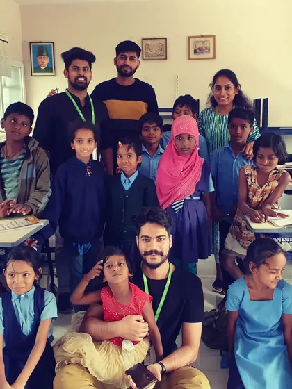 A heartwarming moment with students after a show. Connecting with these kids and bringing a little magic into their day is an incredibly rewarding experience.