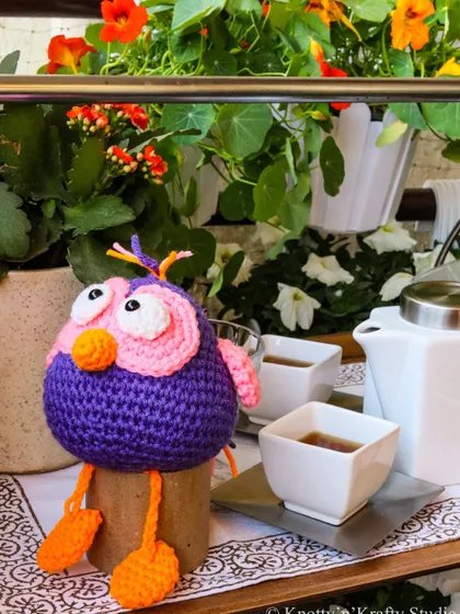 Enjoying a Sunday mood with my Silly Bird, who has joined for a tea party amongst the flowers. Its quirky design is meant to bring a smile to your face.