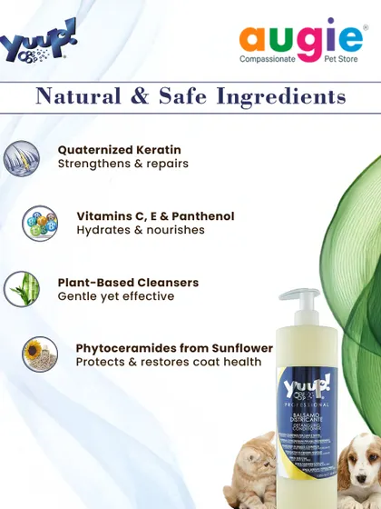 The secret to our detangling conditioner is its natural and safe ingredients. It uses Quaternized Keratin to repair, vitamins to nourish, and plant-based cleansers to gently and effectively condition the coat.