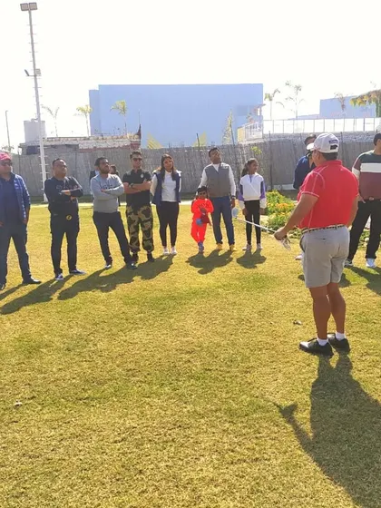 The masterclass in session. My goal is to provide access to top-tier coaching to help grow the sport of golf.