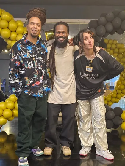Three of our core team members at the 17th anniversary celebration. We thank everyone who has pushed us to go miles in what we believe in.