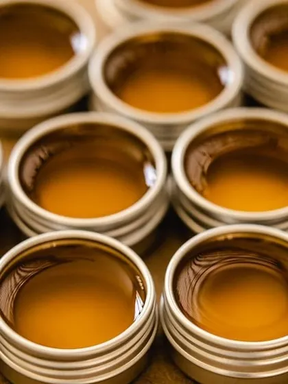 My 'Boond' vegan lip balms, freshly made and ready to be packed. The golden color comes from the rich, unrefined oils I use.