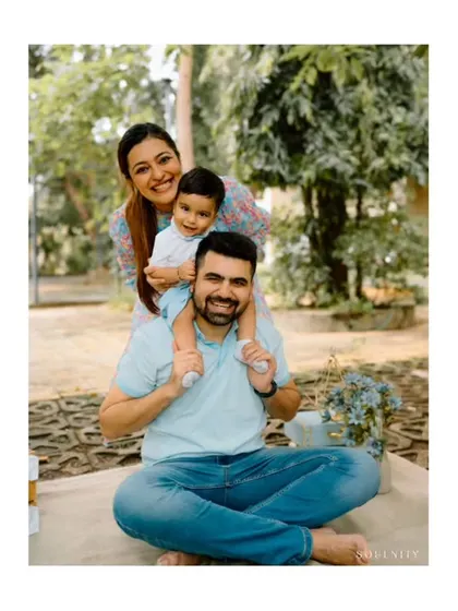 A fun piggyback ride for the little one! This shot adds a playful element to the family picnic session.