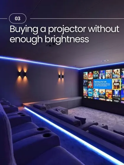 A common mistake is buying a projector without enough brightness for the room, which results in a washed-out image. I always calculate the required lumens for each project.