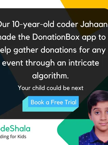 We are incredibly proud of our student Jahaan, who designed the 'DonationBox' app. He developed a unique algorithm to help organize and verify donations for events, showcasing advanced problem-solving and coding skills.