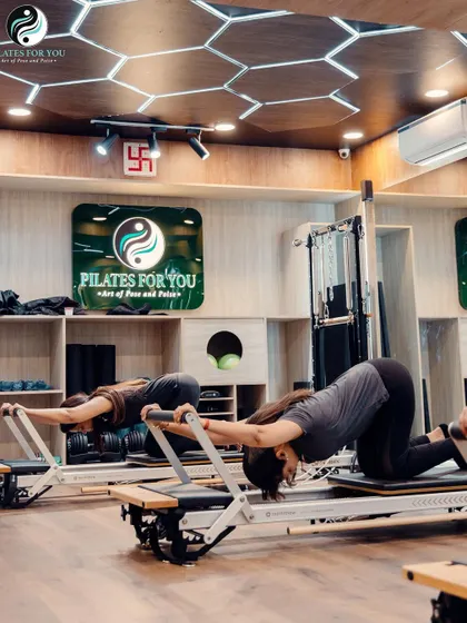 The "Eve's Lunge" stretch on the Reformer is a deep stretch for the hips and back, but it also requires core engagement to maintain proper alignment.