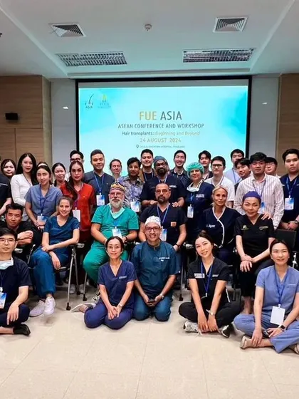 The full group of participants and faculty from the FUEASIA ASEAN Regional Workshop in Bangkok. A diverse group of doctors from over 10 countries came together to learn.