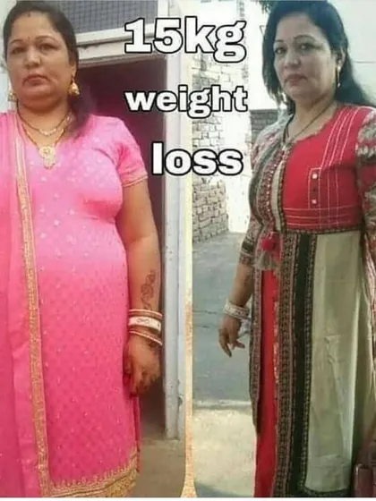 This is the power of consistent practice and a yogic lifestyle. We celebrate this student's incredible 15kg weight loss journey, a testament to her dedication in our online classes. True transformation is not just physical, it is a complete renewal of health and spirit.