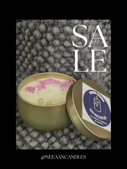 A blend of rose petals, soft soy wax, and peace in a tin. I hand-pour these with care to fill your space with calm, warmth, and a little magic.