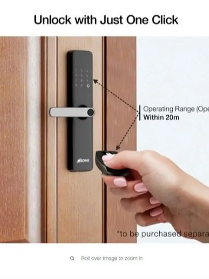 Unlock your door with just one click using the optional remote control. This feature provides convenient access from up to 20 meters away, perfect for letting in guests without getting up.