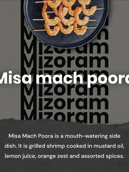 Our final exploration of India's delicacies includes Karnataka's Bisi Bele Bath, Odisha's cheesecake-like Chenna Poda, Meghalaya's pork and rice dish Jadoh, and Mizoram's grilled shrimp Misa Mach Poora.