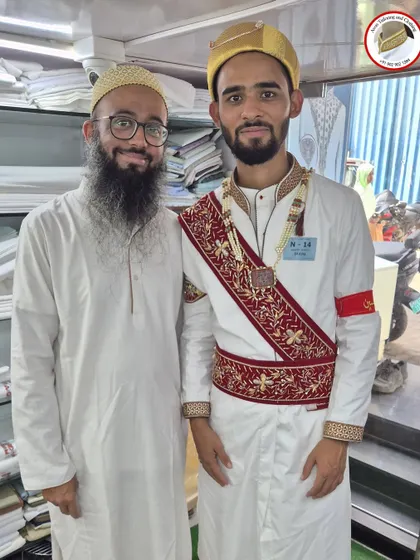 It was a pleasure to finally meet this customer in person. He trusted me to stitch his wedding saya kurta entirely online after watching my measurement video, and I was so happy to see how perfectly it fit him on his special day.