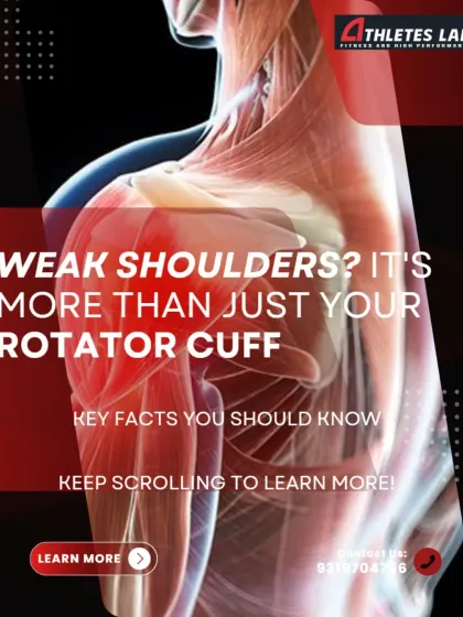 Weak shoulders? It's about more than just your rotator cuff. This infographic series breaks down the key components of shoulder health, including the role of the scapula, thoracic spine, and neuromuscular control.