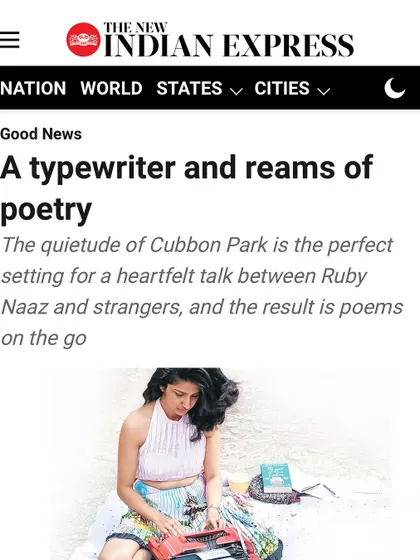 Another look at the wonderful article by The New Indian Express. Seeing my work recognized fills me with limitless love and gratitude for everyone who has shared their stories with me.
