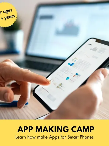 In our App Making Camp for ages 11+, students learn how to design and build their own applications for smartphones.