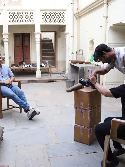 Behind the scenes of our Legacy Kitchen film shoot, capturing the story of the Aam Kasundi.