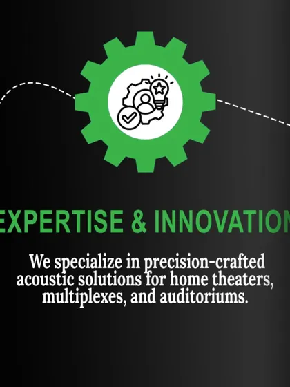 Expertise and Innovation are at the core of what I do. I specialize in precision-crafted acoustic and AV solutions for home theaters, multiplexes, and auditoriums.