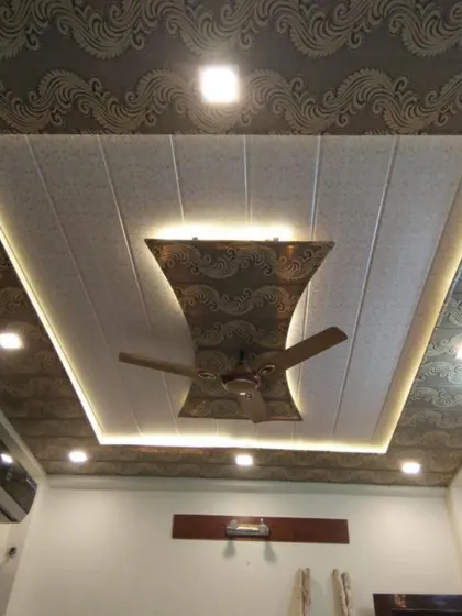 Yeh ek unique design hai jismein fan ke upar ka hissa neeche ki taraf aata hai. Isse ceiling mein ek 3D effect create hota hai.