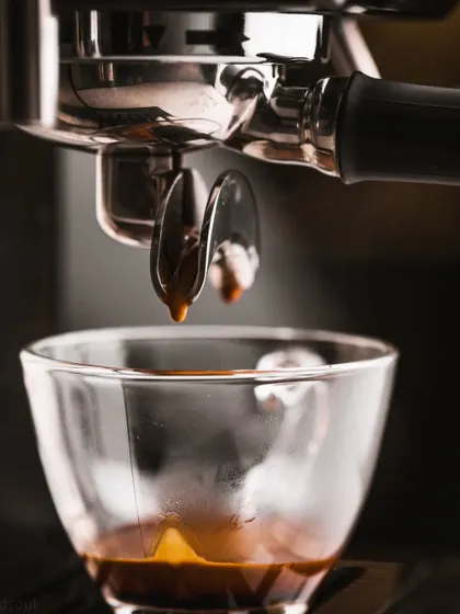A dark and moody version of the espresso pull. I can adapt my lighting and editing style to fit a brand's specific aesthetic.