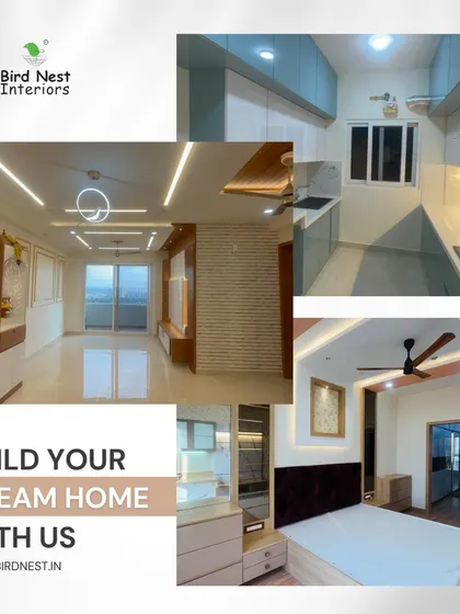 This project compilation shows a modern parallel kitchen with light blue cabinets and a white countertop, designed for a compact apartment space.