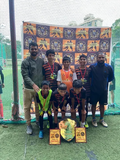 Our U13 champions celebrating their win at the Passion Perfect tournament.
