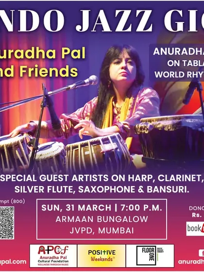This poster is for an Indo-Jazz gig, where I collaborated with some amazing jazz musicians. I love creating fusion music that blends the intricate rhythms of tabla with different world genres, creating something fresh and exciting for the audience.