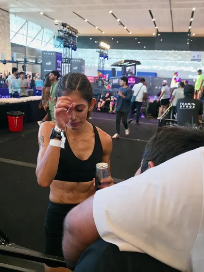 This is the raw emotion of a HYROX finish line. Exhausted, spent, but proud. This moment is the culmination of months of hard work, and it's a feeling I help my clients chase.