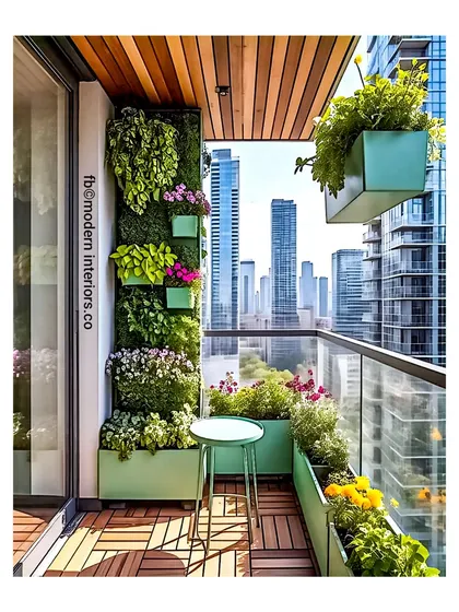 For this high-rise balcony, I created a vertical garden that frames the city view. The design uses tiered planters and a living wall to draw the eye upwards, making the space feel larger while adding a beautiful touch of nature.