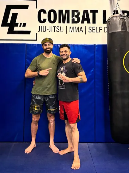 In Delhi, getting some last-minute strategy and technical work with Coach Mohit Chawla at The Combat Laboratory before a competition.