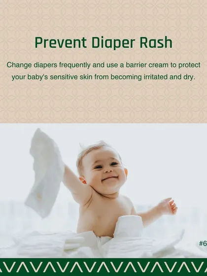 To prevent diaper rash, I advise changing diapers frequently and using a barrier cream at each change. This creates a protective layer that shields the sensitive skin from moisture and irritation.