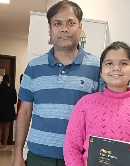 This student is all set for her Piano Grade 4 exam. We focus on building a strong technical and theoretical foundation for advanced levels.