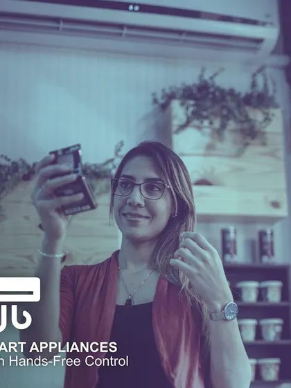 Enjoy hands-free control of your appliances. Whether you're getting ready or have your hands full, you can adjust the AC or other devices using just your voice.