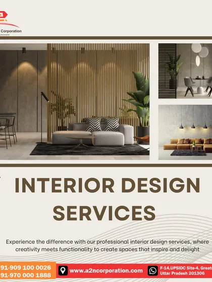 A collage of our interior design services, showcasing three different living spaces. The designs range from modern minimalist to warm contemporary, illustrating our ability to create inspiring and functional environments.