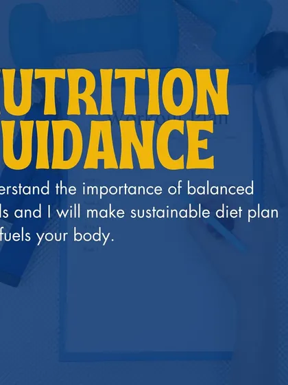 My nutrition guidance focuses on balanced meals and sustainable diet plans that fuel your body. You'll understand the importance of what you eat without having to give up the foods you love.