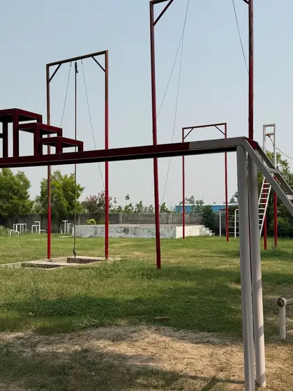A look at the physical training and obstacle course area at our Ambala residential campus. Preparing for the armed forces means being physically and mentally tough, and we train you for both.