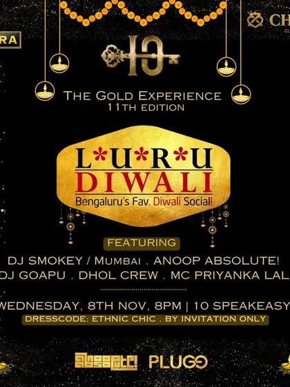 The flyer for the 11th edition of Luru Diwali. These events are a tradition, bringing together friends and family for a night of desi music and celebration.