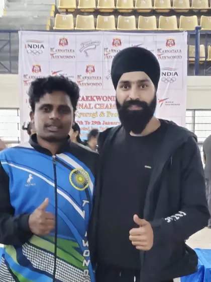 As a coach, I am filled with pride leading Team Karnataka at the Junior National Taekwondo Championship. It is an honor to guide these talented athletes.