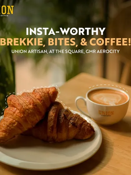 Insta-worthy brekkie, bites, and coffee at Union Artisan. A perfect pair of croissants and a cappuccino make for a picture-perfect start to any day.