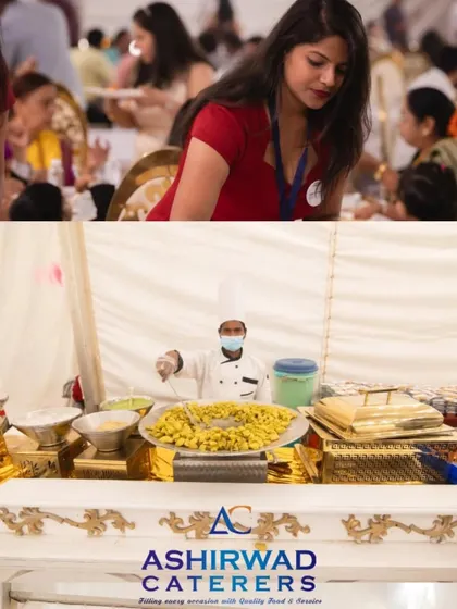 A closer look at the service during the celebrity wedding. My team ensures every detail is perfect, from the live chaat counter to the attentive table service.