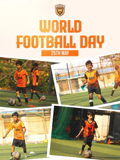 Celebrating World Football Day with a collage of our young players in action. This beautiful game unites us all.