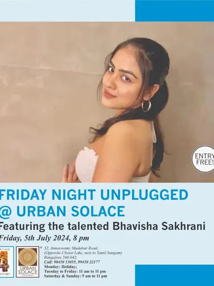 The official poster for Bhavisha Sakhrani's debut performance. We believe in nurturing new talent and giving them a stage to shine.