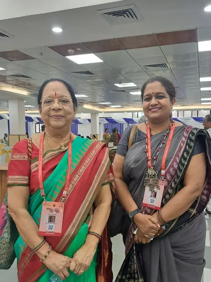 With a fellow delegate at the International Festival on Indian Dance (IFID), a game-changing conclave that altered many of my perspectives.