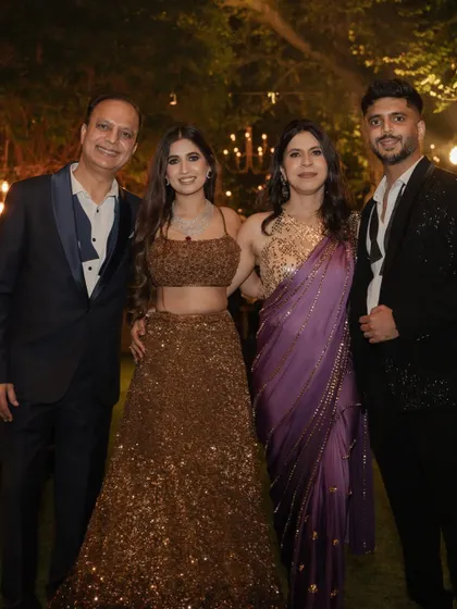 A beautiful family portrait, capturing the joy of the celebration.