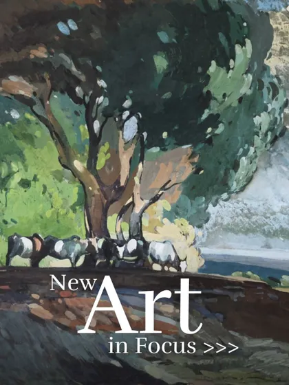 A work by KCS Paniker, a pivotal figure in Indian modernism. He began his journey with watercolor paintings of pastoral life, rendered with lightness, depth, and meditative observation.