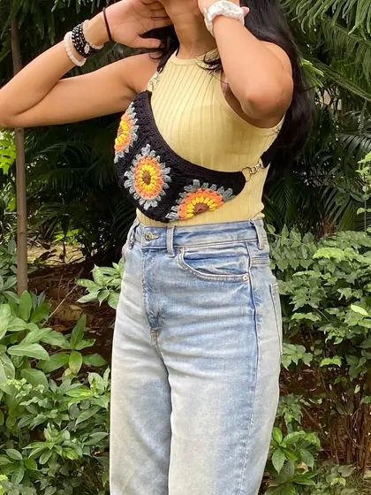 The granny square fanny pack is a great example of slow fashion. It's a trendy piece, but it's made with the care and quality to last for years.